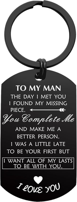 Fathers Day Dad Gifts from Wife, Men Father'S Day Gifts for Husband Boyfriend, Birthday Anniversary Keychain Gifts