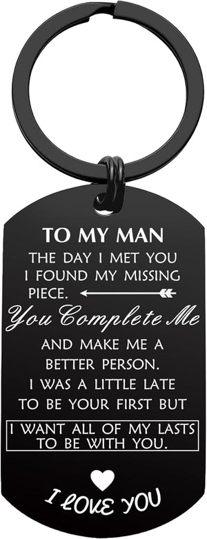 Fathers Day Dad Gifts from Wife, Men Father'S Day Gifts for Husband Boyfriend, Birthday Anniversary Keychain Gifts