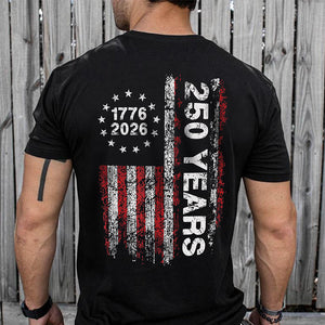 America 250th Birthday US Flag 250 Years We The People Back Side Dark Shirt HA75 897382