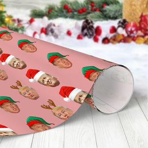 Personalized Donald Trump's Face Christmas Gift Wrapping Paper LM32 63973