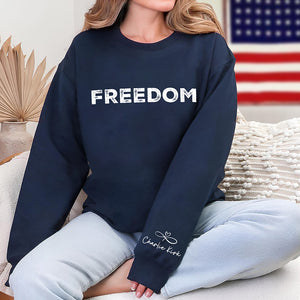 Charlie Kirk Freedom Dark Sleeve Sweatshirt HA75 64568