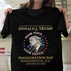 Trump Inauguration Day 2025 Commemorative Memorabilia Dark Shirt HO82 65638