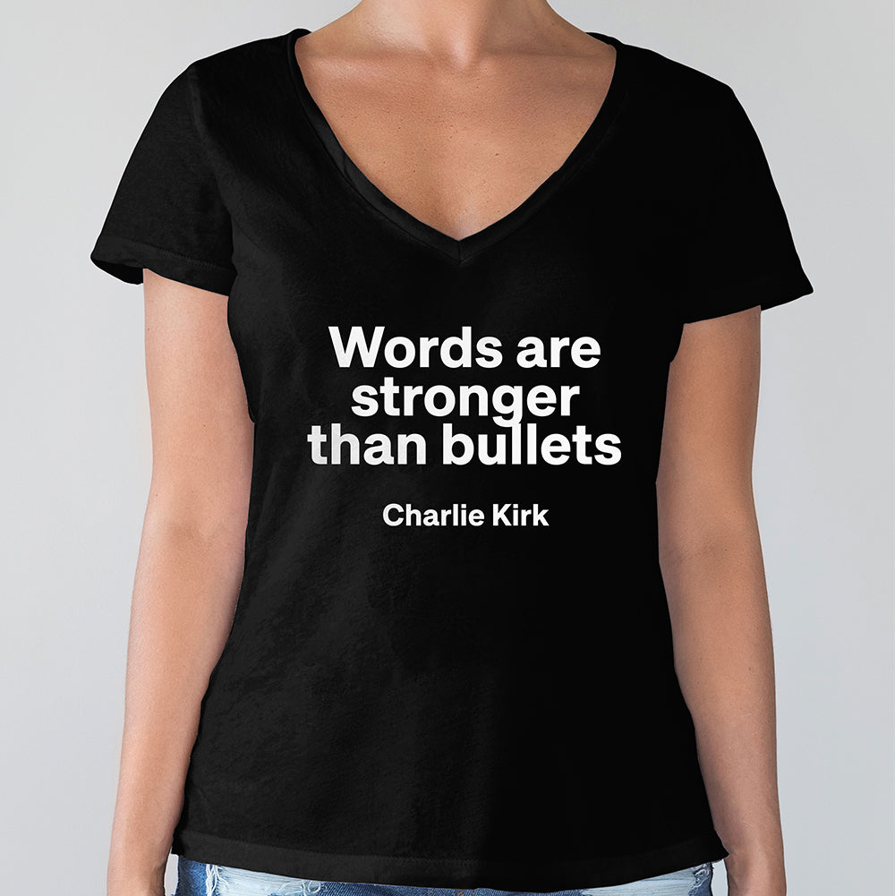 Words Are Stronger Than Bullets - Charlie Kirk Dark Shirt HO82 65840
