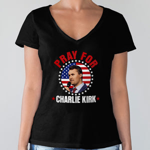 Pray for Charlie Kirk Dark Shirt HA75 64448