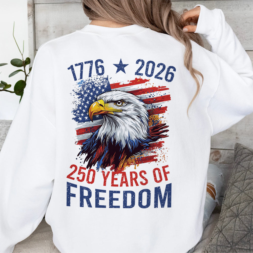 America Semiquincentennial 250 Years Of Freedom Back Side Bright Shirt CH07 896700