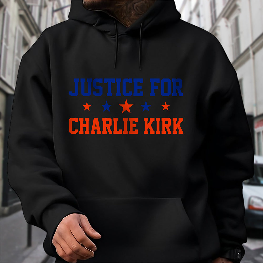 Justice For Charlie Kirk With Star Dark Shirt HO82 65860