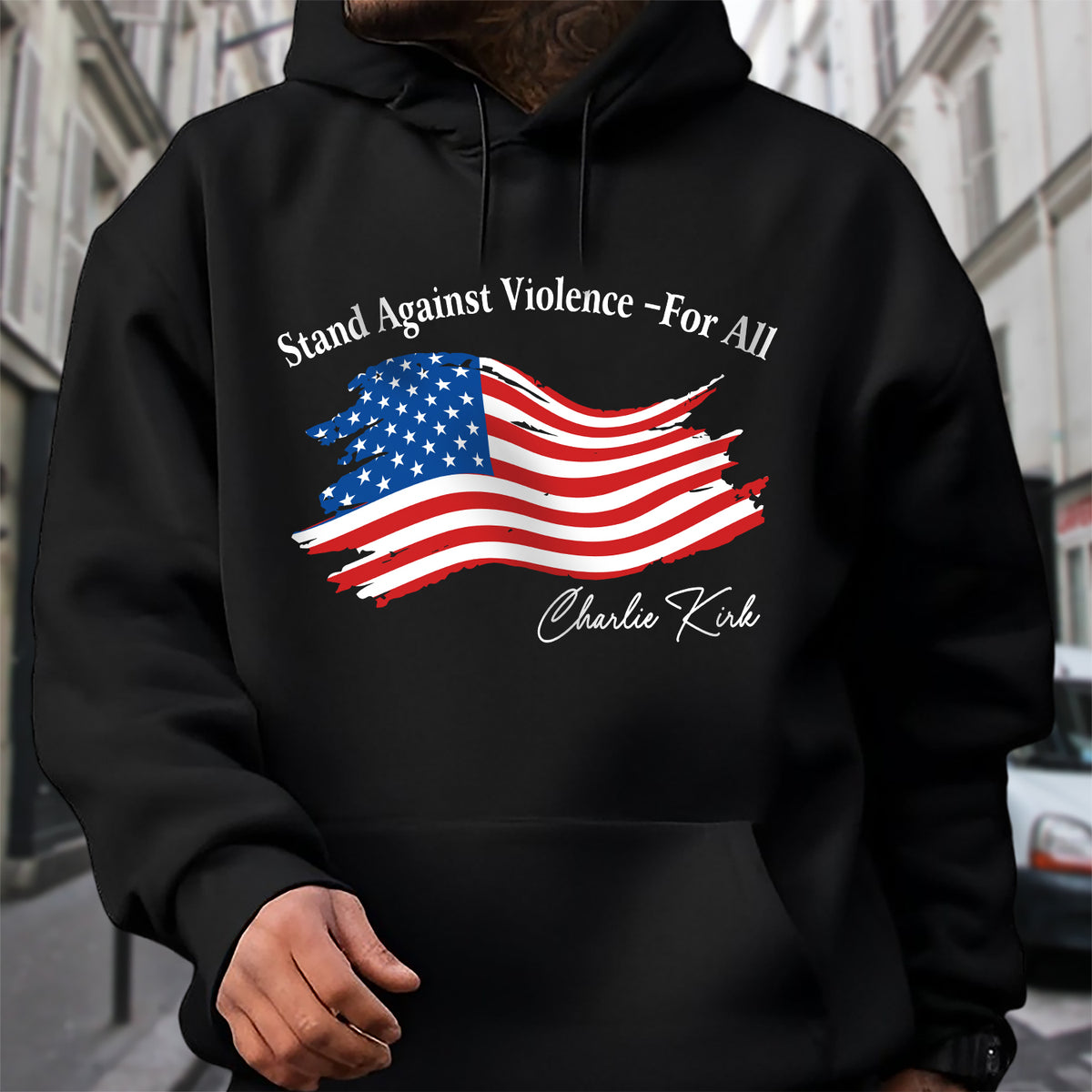 Stand Against Violence - For All Charlie Kirk Dark Shirt HA75 64546