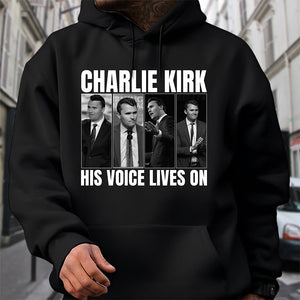 Charlie Kirk His Voice Lives On Dark Shirt HO82 65896