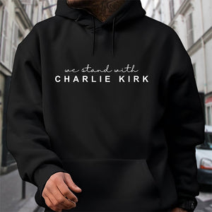 We Stand With Charlie Kirk Dark Shirt HO82 65870
