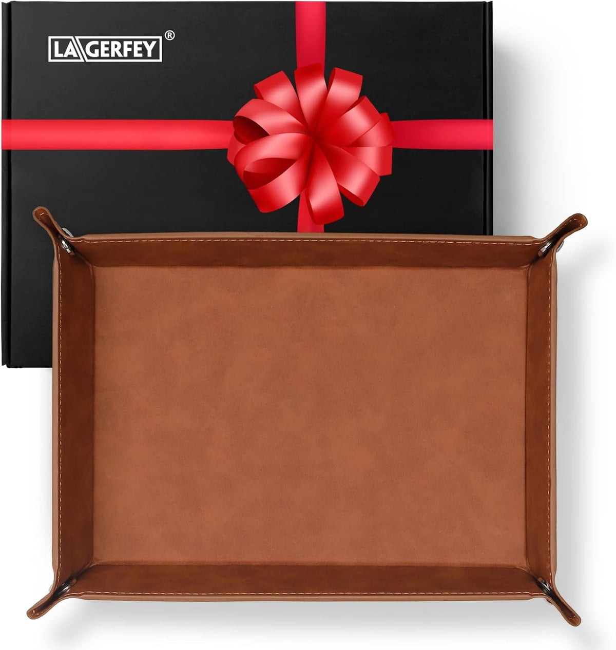 Fathers Day Dad Gifts for Husband Dad - Fathers Day Dad Gifts from Daughter Son Wife Kids, Dad Birthday Gift - Christmas Ideal Gifts for Daddy, Husband, Step Dad, Bonus Dad, Men - PU Leather Tray