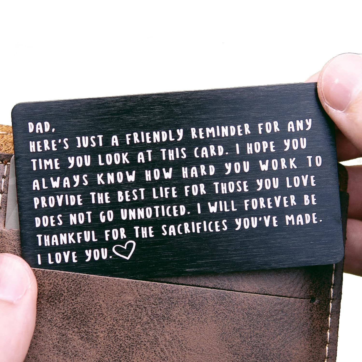 Wallet Card for Dad - Perfect Birthday, Valentine'S Day, & Father'S Day Gift from Son or Daughter, New Dad Keepsake, Best Dad Ever, Unique Birthday Gifts for Dad, Dad Gifts from Daughter & Son