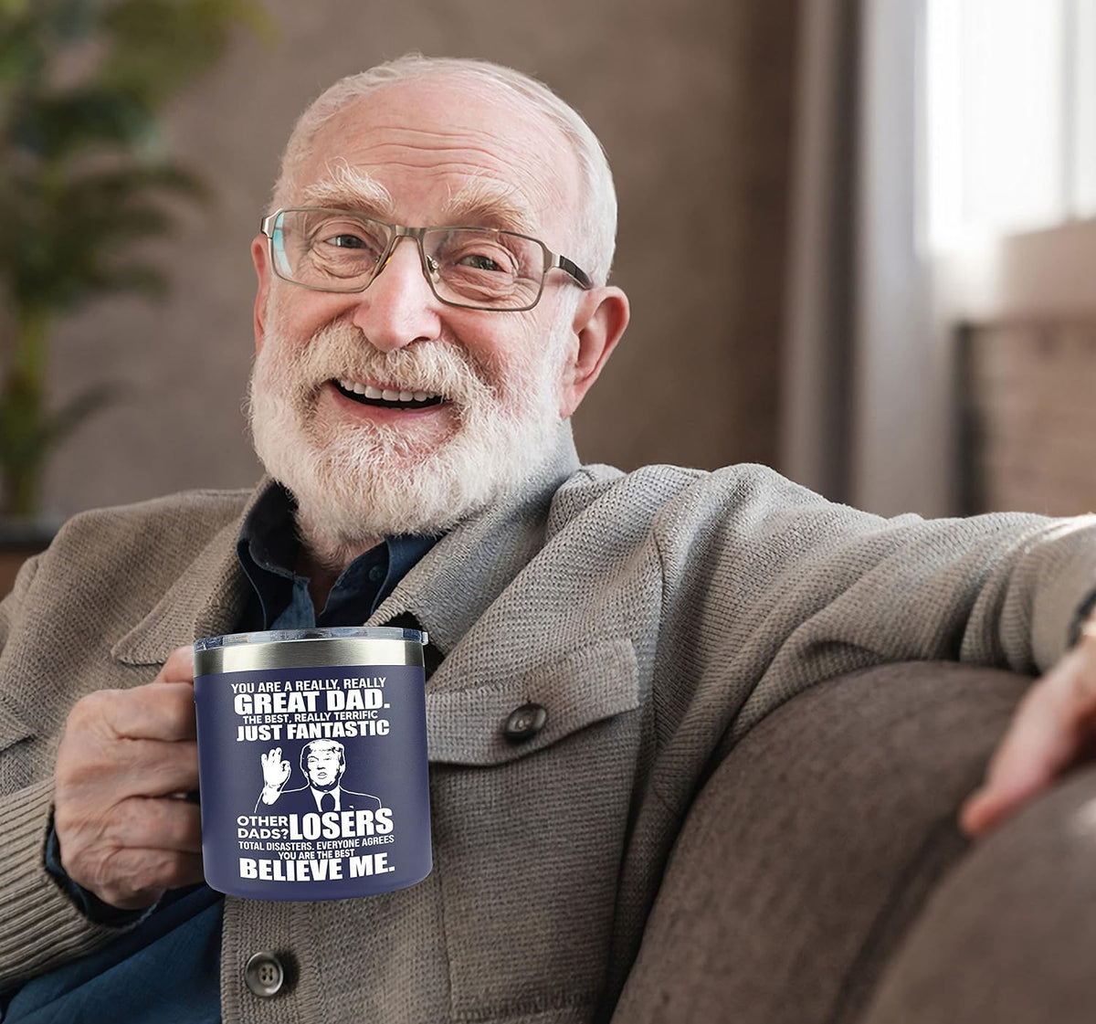 Gifts for Dad from Daughter, Son - Dad Gifts from Daughter, Son for Fathers Day - Birthday Gifts for Dad, Funny Dad Birthday Gifts - Best Dad Mug 14Oz