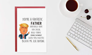 Funny Father'S Day Card,Trump Father,Dad Birthday,Humorous Greeting Cards