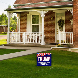 Trump 2024 Yard Sign -16X12 Coroplast Donald Trump 2024 Yard Sign Double Sided - President Trump Take America Back - Trump 2024 Sign - Trump Maga Sign