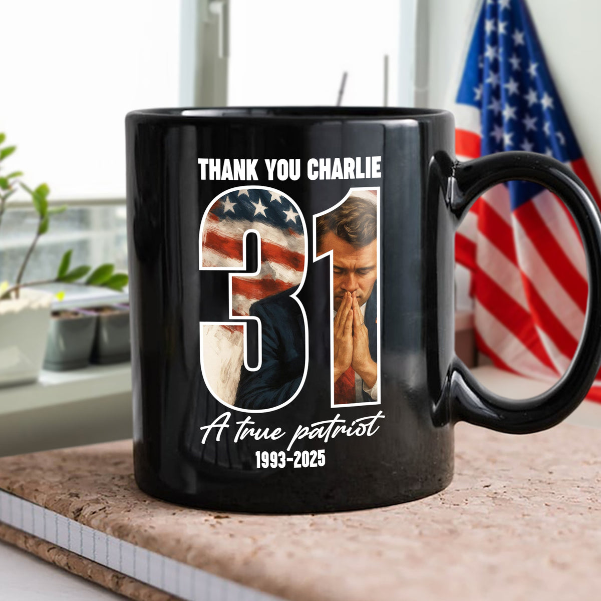 Thank You Charlie Kirk A True Patriot Black Mug HO82 65986