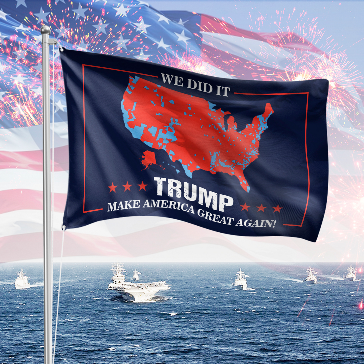 We Did It Trump Make America Great Again House Flag & Garden Flag HA75 63980