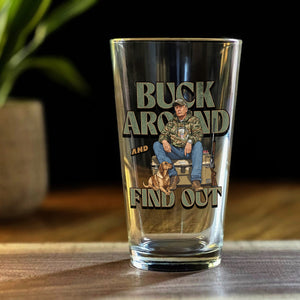 Trump Buck Around And Find Out Grunge Print Beer Glass HO82 65168