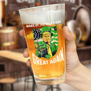 Donald Trump Make St Patrick's Day Great Again Beer Glass Funny Irish Day Gift For Beer Lovers LM32 67184