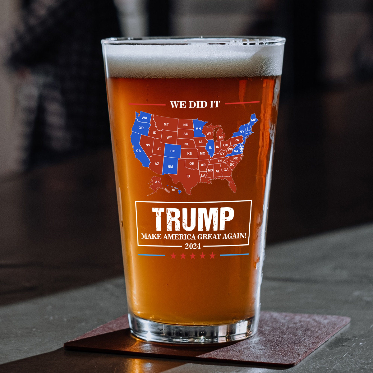 We Did It Trump Make America Great Again Beer Glass HA75 63998