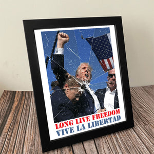 Freedom Is B*****proof Trump 2024 Picture Frame Canvas Poster HO82 63026