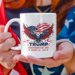 Trump MAGA Patriotic Eagle Inauguration Day White Mug LM32 65227