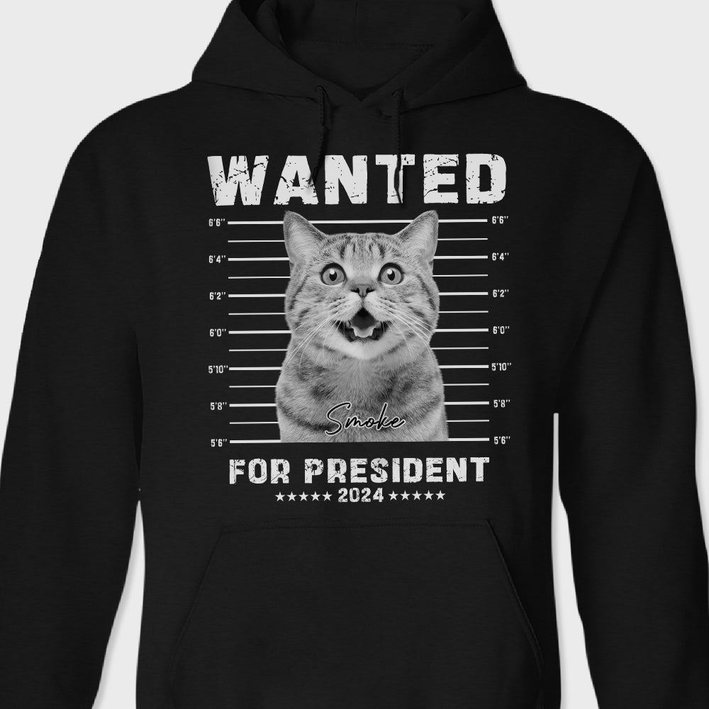Custom Photo Wanted President, Live Preview Dog Cat Shirt HA75 62626