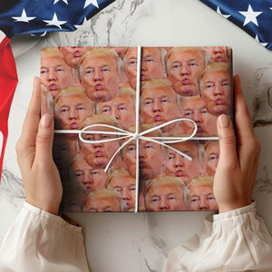 Custom Funny Trump Face Wrapping Paper HO82 65496