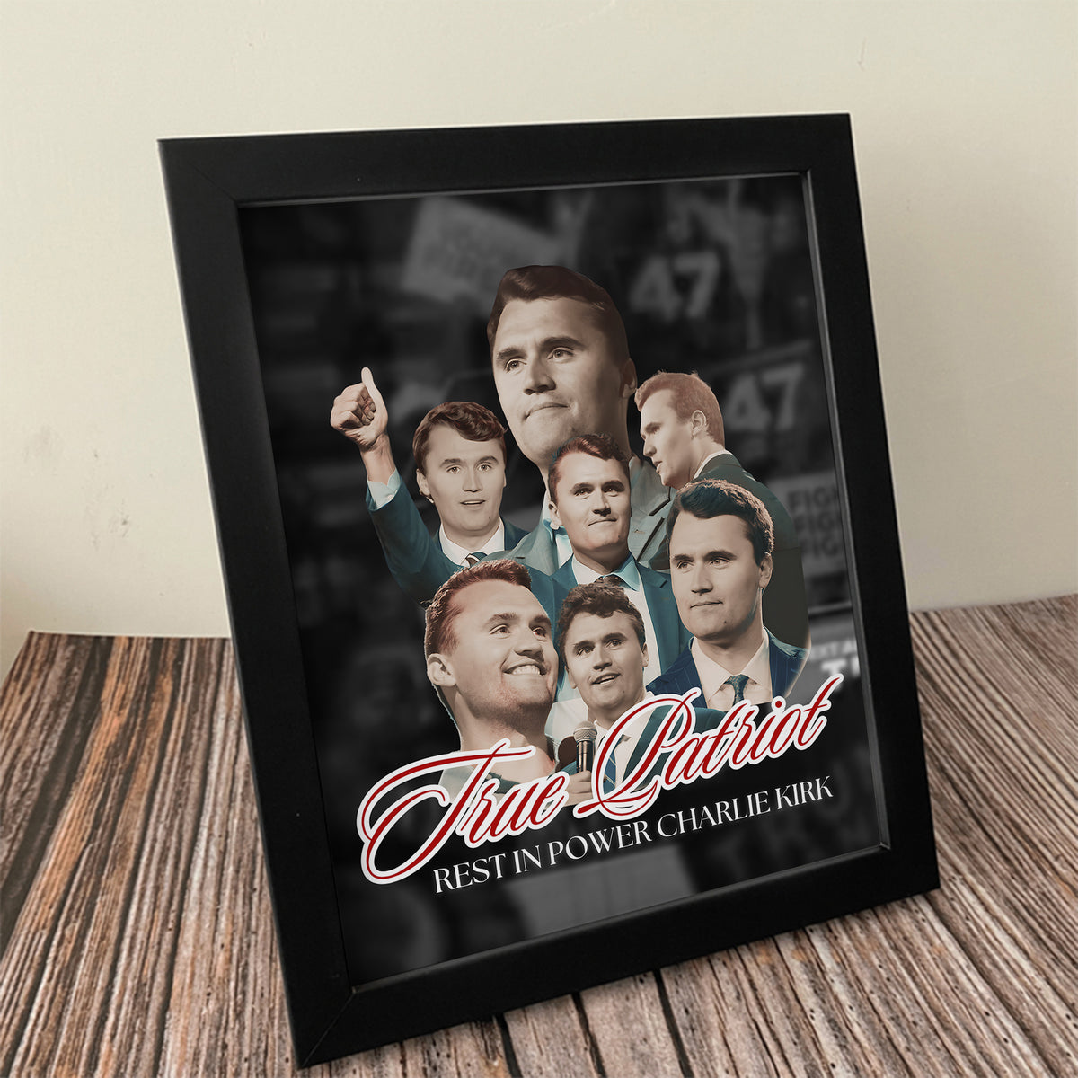 True Patriot Rest In Power Charlie Kirk Picture Frame HO82 65816