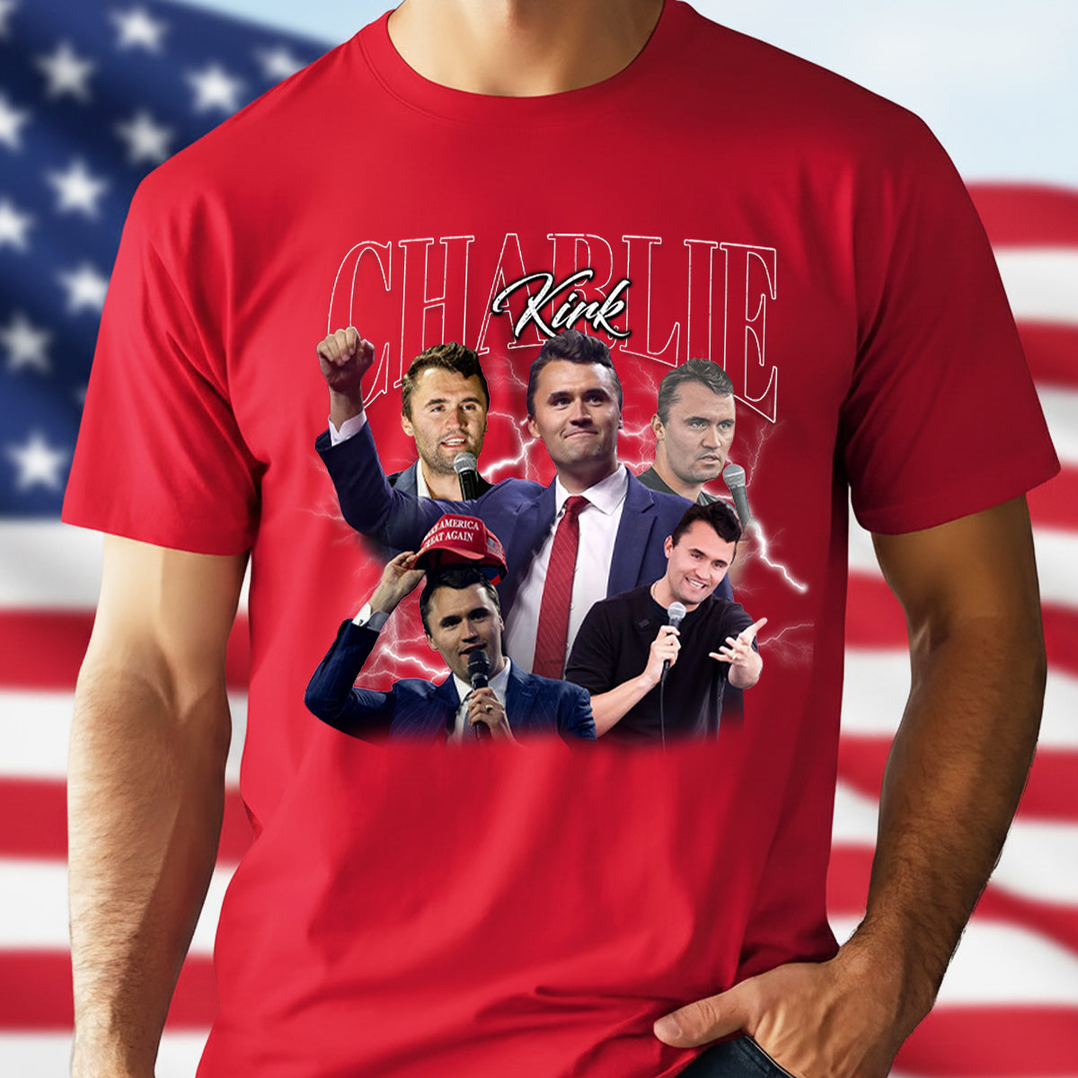 Patriotic Tribute to Charlie Kirk Vintage Dark Shirt LM32 65763