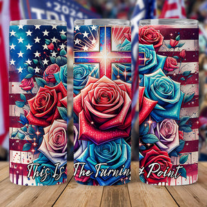 This Is The Turning Point - Charlie Kirk With Rose Tumbler HO82 66012