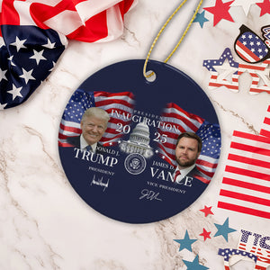 Trump 60th Inauguration - A Unique Political Keepsake Ceramic Ornament LM32 65233