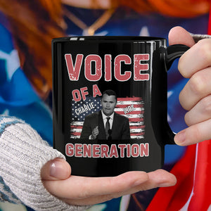 Voice Of A Generation Charlie Kirk Black Mug HO82 65960