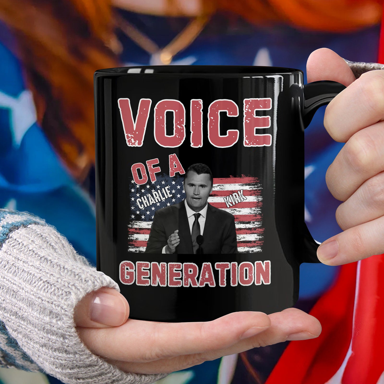 Voice Of A Generation Charlie Kirk Black Mug HO82 65960
