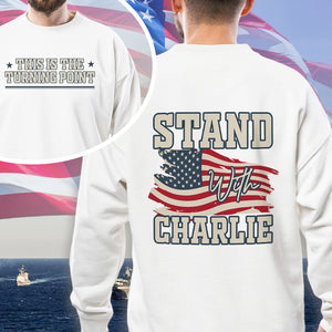 Justice For Charlie Kirk - This Is The Turning Point Back And Front Bright Tee LM32 65553