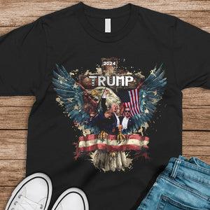 Trump President 2024 Fight Dark Shirt For Trump Lovers HO82 65392