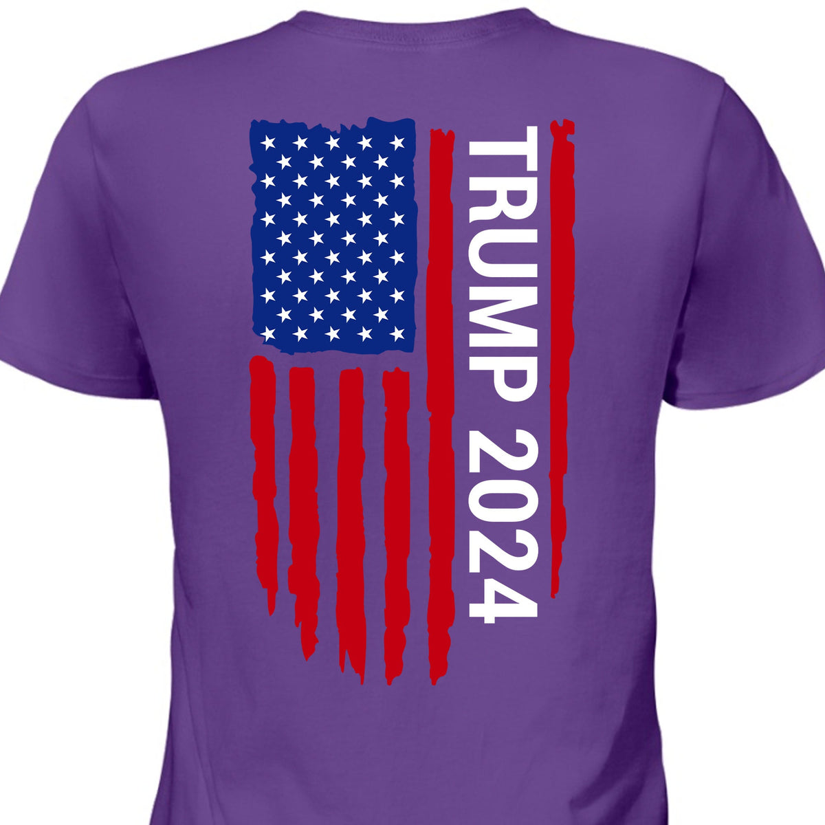 Trump 2024 American Flag Tees | Donald Trump Homage Shirt | Donald Trump Fan Backside Shirt C912 - GOP