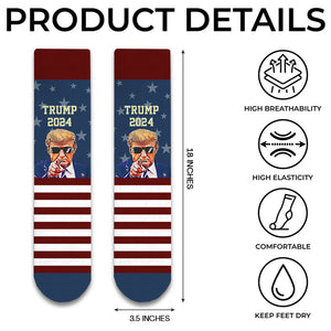 Personalized Celebrate Every Step Forward Trump Supporters US Election Middle Tube Socks HO82 65510