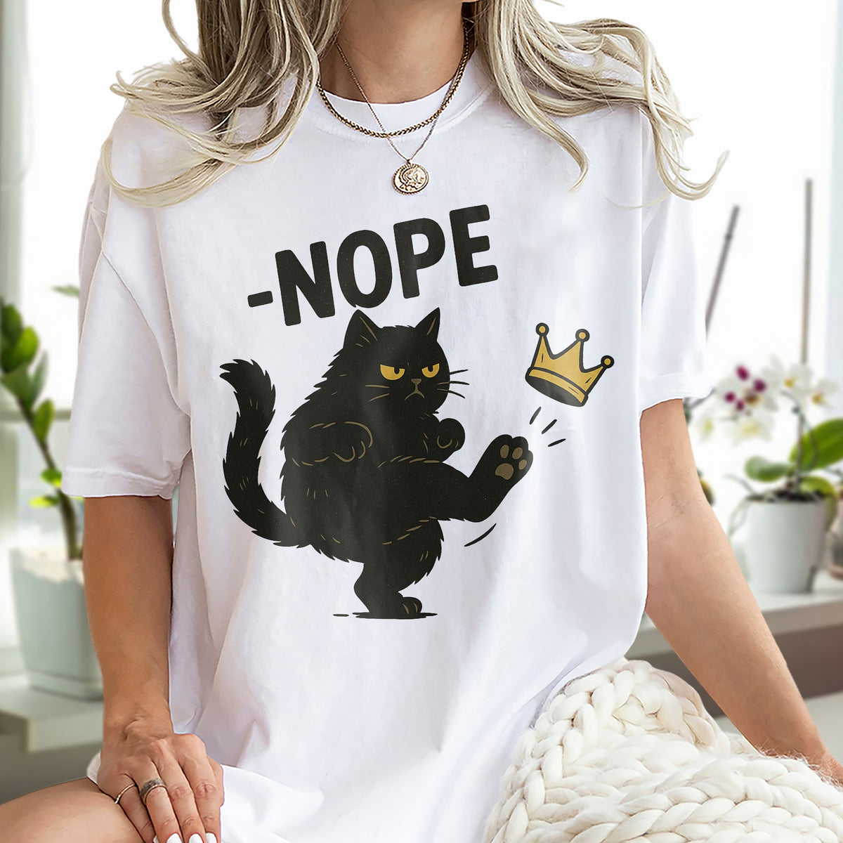 Nope King Since 1776 Black CAT Bright Shirt