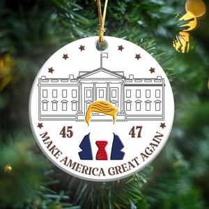 47th President Trump Make America Great Again Ceramic Ornament LM32 65039