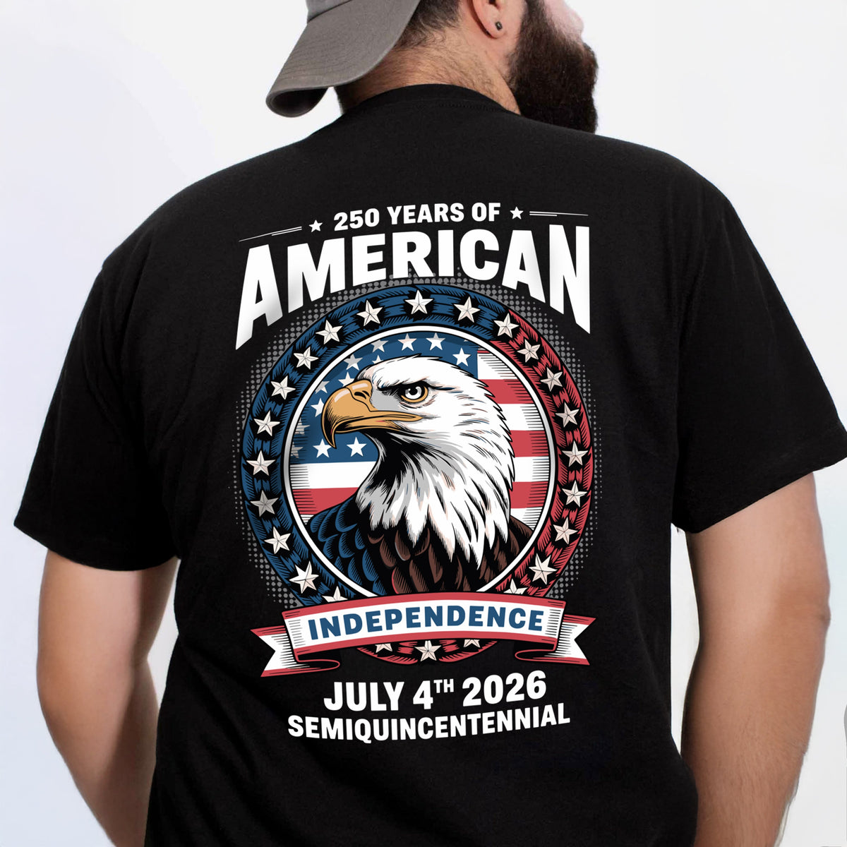 250 Years of America Anniversary Independence Day 2026 Back Side Dark Shirt CH07 896752