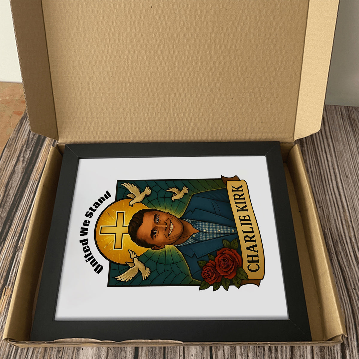 United We Stand Charlie Kirk Tribute Memorial Picture Frame LM32 65587