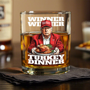 Make America Great Again with Trump Turkey Dinner Whisky Glass LM32 63901