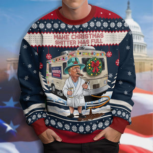 Merry Christmas Sh*tter Was Full Ugly Sweater HA75 64016