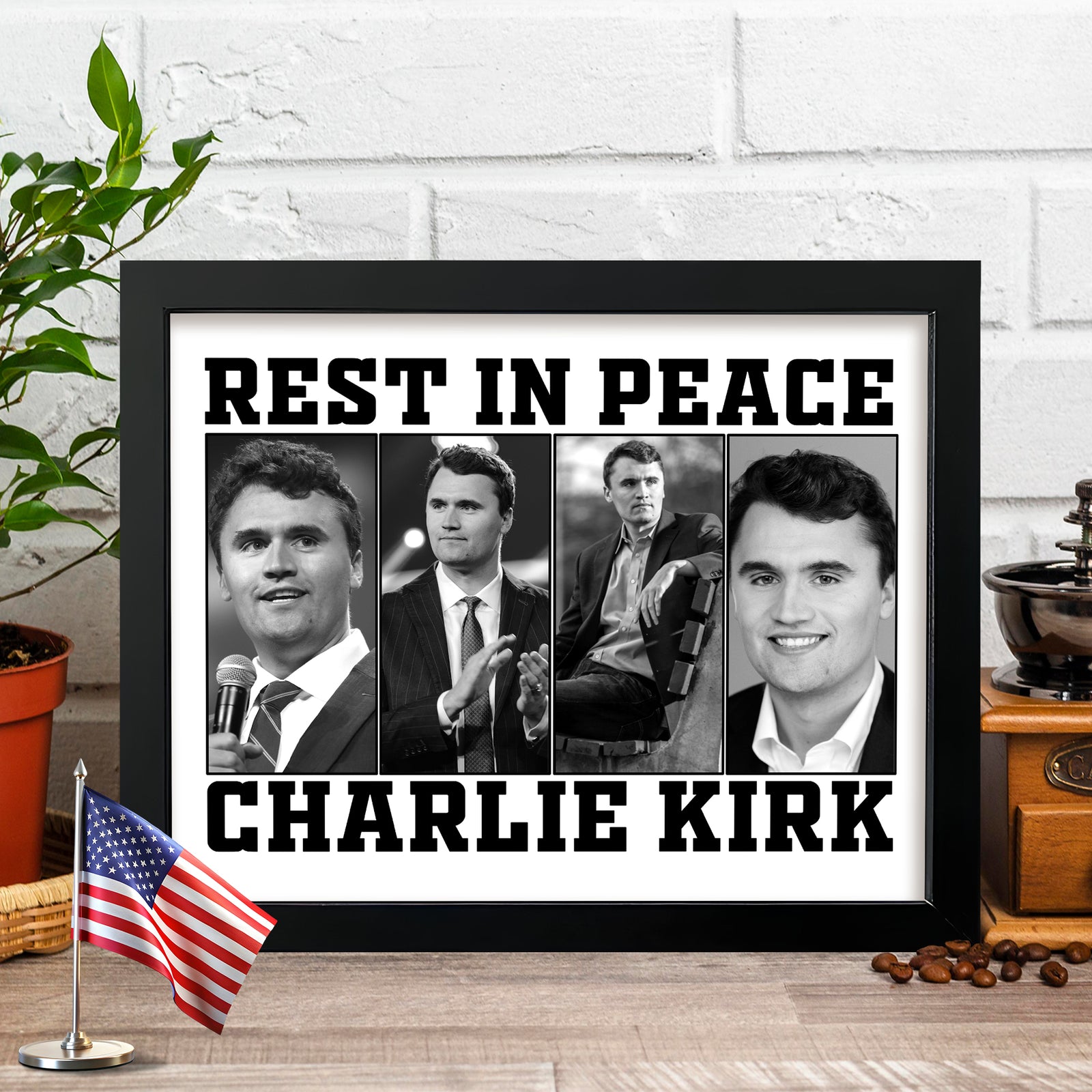 Rest In Peace For Charlie Kirk Memorial Picture Frame HO82 65738