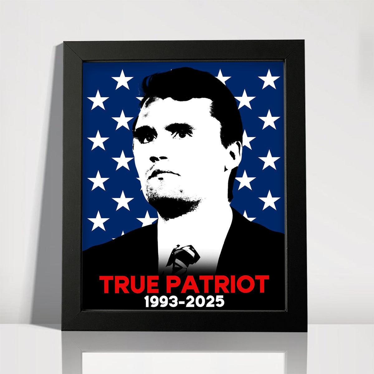 American Patriot Charlie Kirk With USA Flag Picture Frame HO82 65818