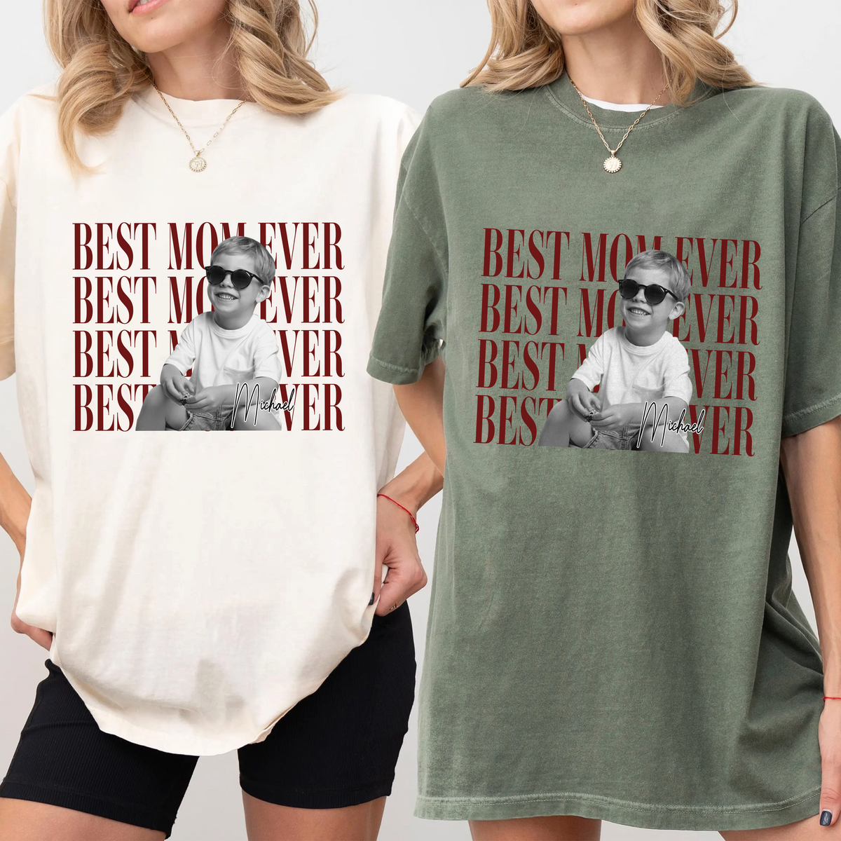 Personalized Vintage Photo Best Dad Mom Ever Comfort Shirt HA75 921276