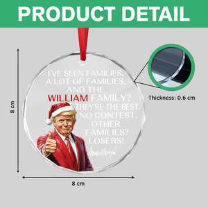 Personalized Gift Funny Trump Christmas I've Seen Families Glass Ornament LM32 65819