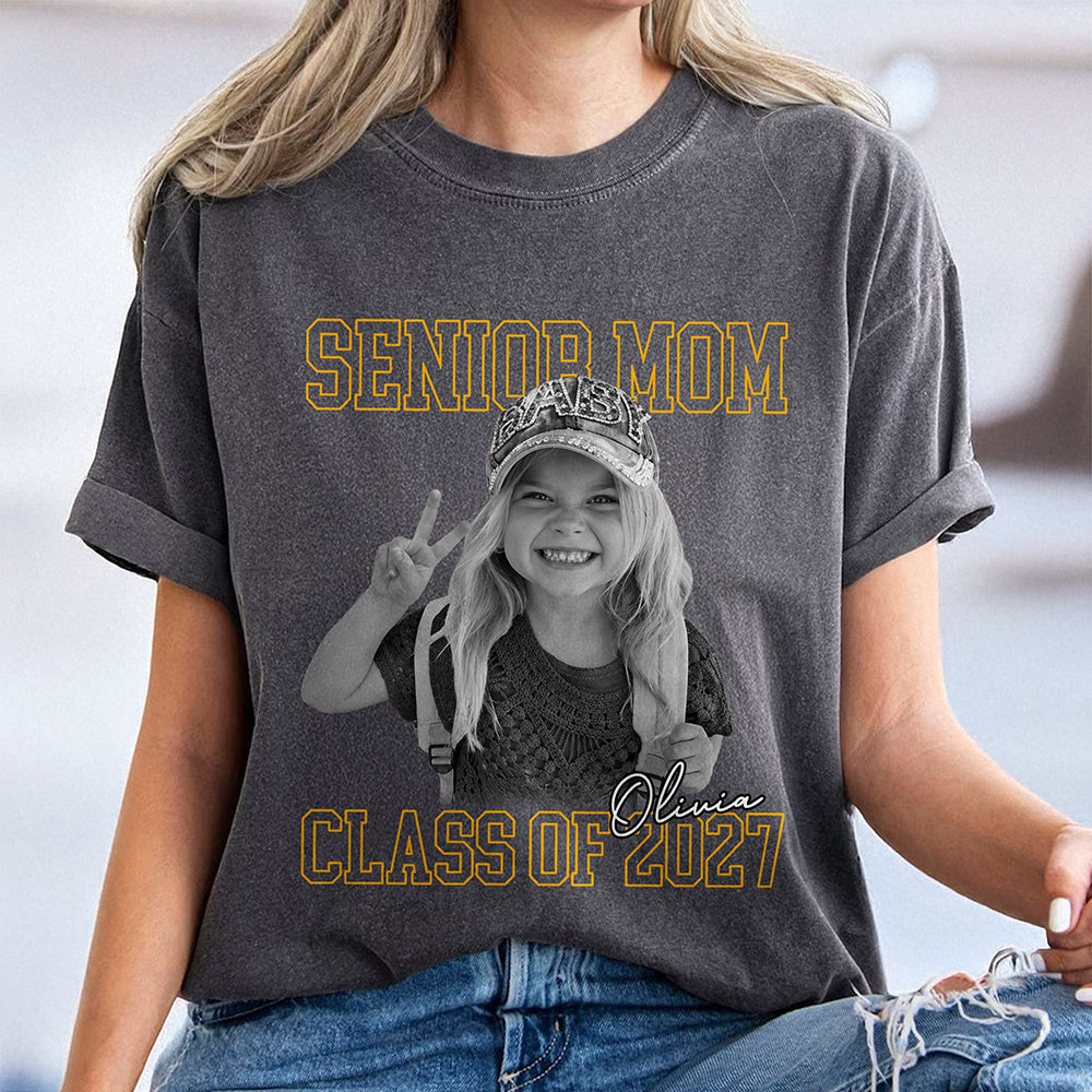 Custom Photo Senior Mom Senior Dad 2027 Comfort Shirt HA75 922080