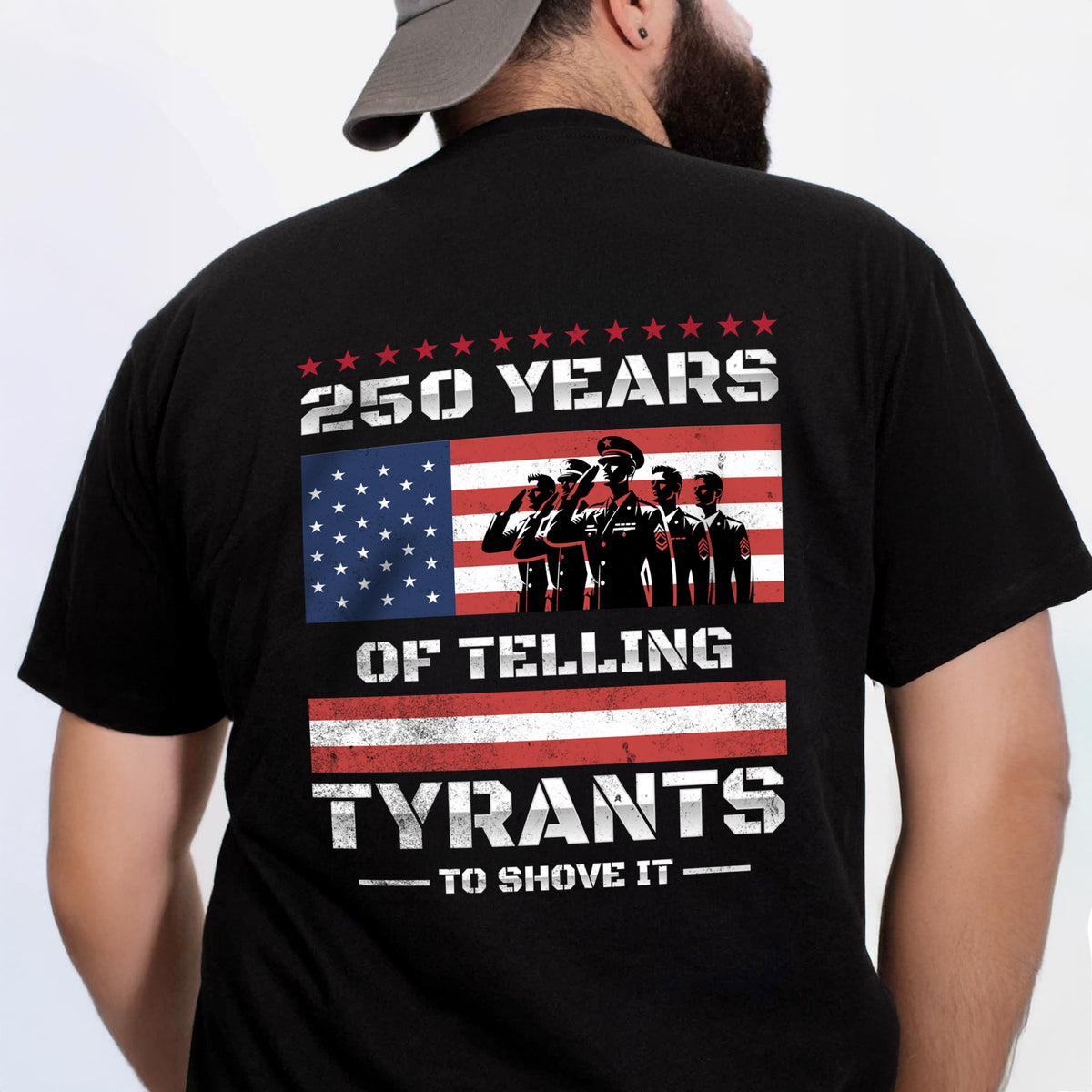 250 Years USA 250th Anniversary America Celebration Back Side Dark Shirt CH07 896740