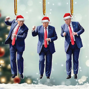 Trump Dance Christmas Ornament, Christmas Santa Trump Ornament, Humorous Trump Ornament, Christmas Republicangift, Trump Dancing Ornament